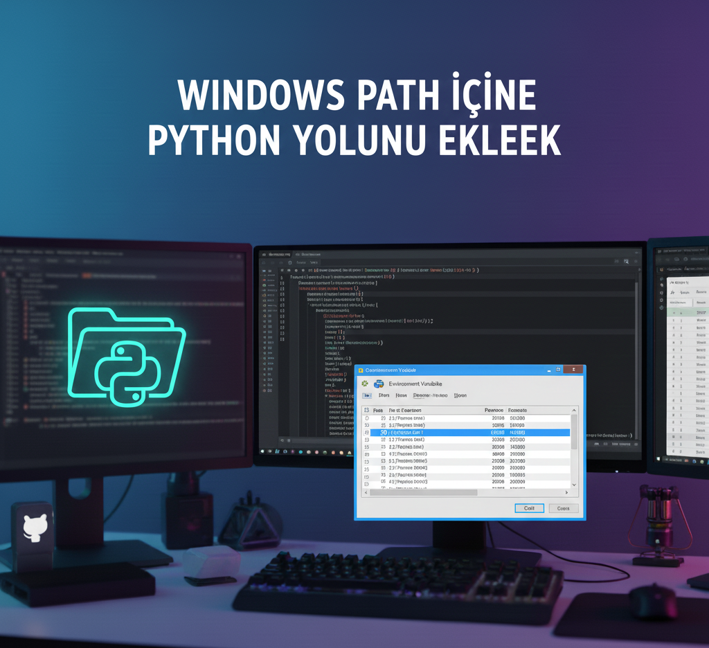 windows path içine python Yolunu eklemek