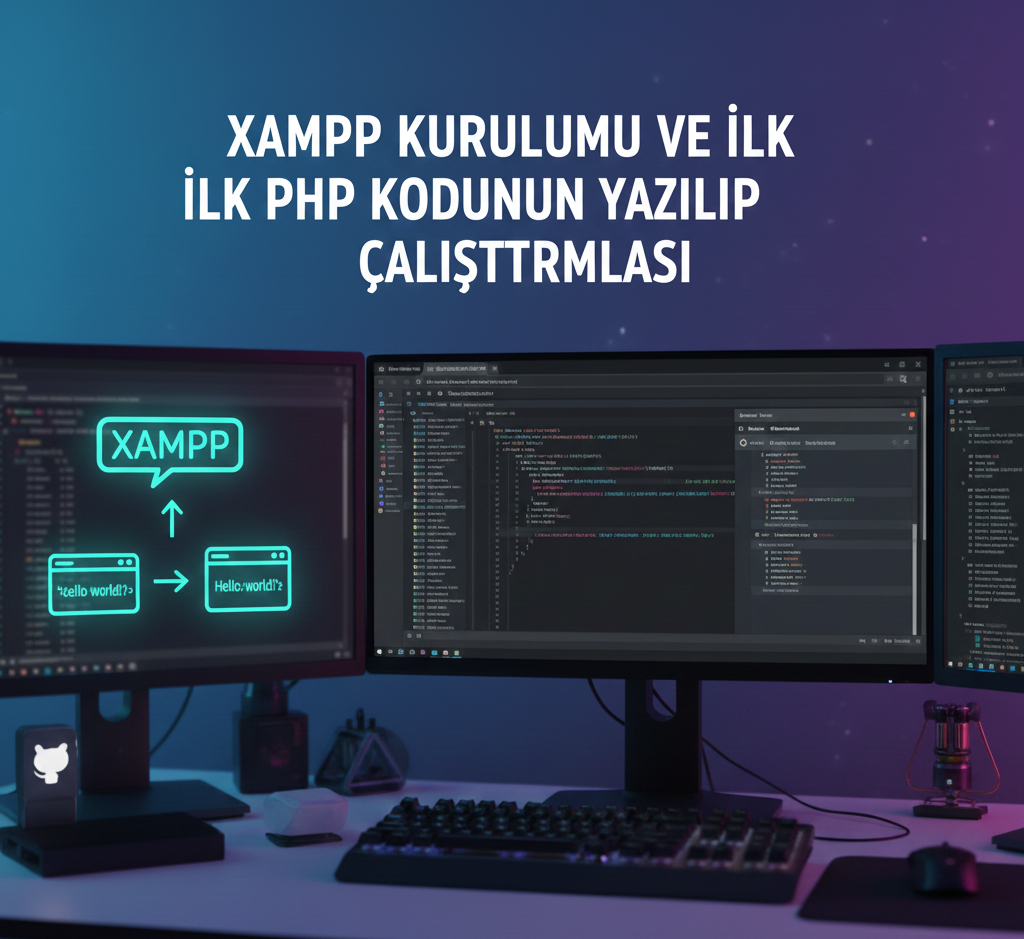 Xampp kurulumu ve ilk php kodunun yazılıp çalıştırılması
